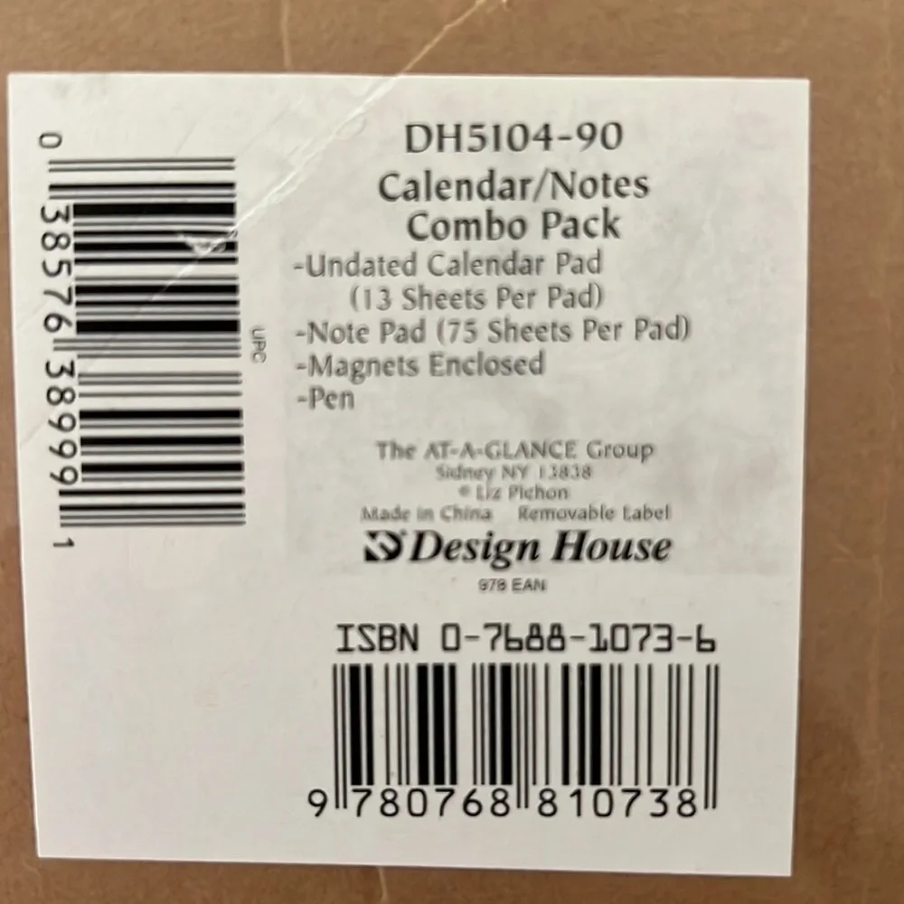 NWT Undated Magnetic Calendar/Notes Combo Pack